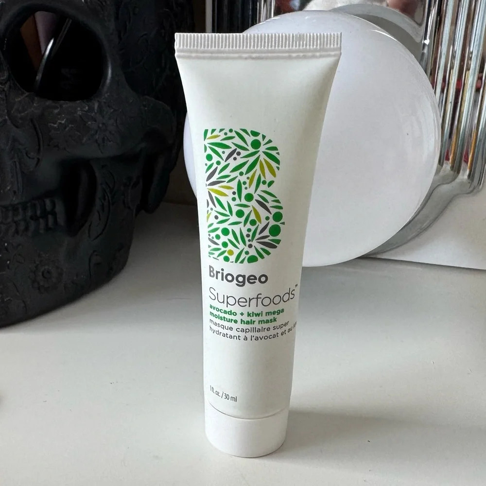 3/$15 Briogeo Superfoods Avocado + Kiwi Mega Moisture Hair Mask Mini Vegan